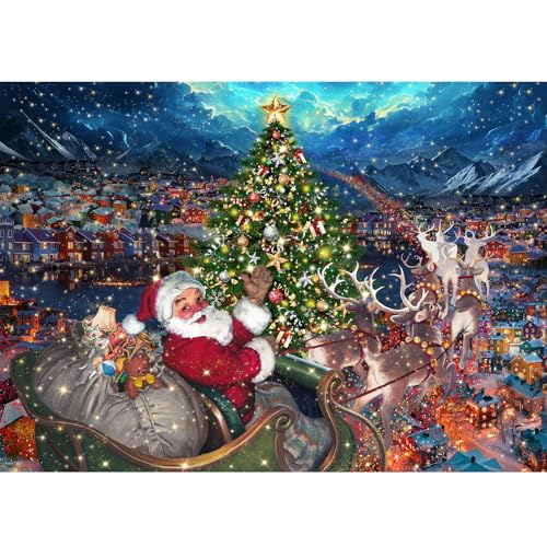 Alishomtll Adventskalender 2024 Puzzle 1008 Teile, 24 Tage Weihnachten...