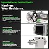 RATTMMOTOR K12-65mm Type Rotary Table with 54mm Tailstock, Reducing Ratio 4:1 CNC 4th-Axis A-Axis Rotation-Axis, Indexing Head+K02-63mm 4 Jaw Chuck+Nema17 Stepper Motor for CNC Router Engraver Machine