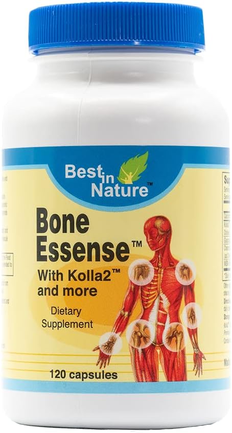 Bone and Joint Supplement with Kolla2 and More - Unique Formula for Bone and Joint Health. (120 Count). Best in Nature Bone Essence