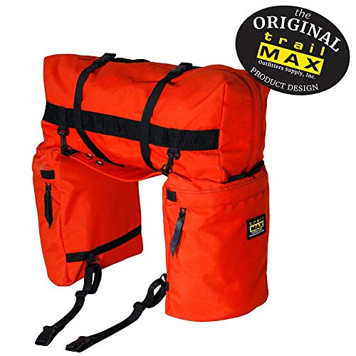 Trailmax Large Saddlebags For Trail Riding; Insulated Saddle Bags For Horses; Saddle Bags With Detachable Cantle Bag; Saddle Bag & Cantle Bag Set; Saddle Bags For Western & Endurance Saddles;Black #TOP4