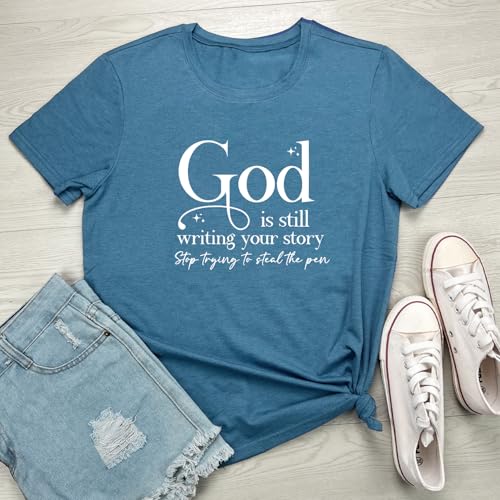 Women God is Still Tee Cute Graphic T Shirts2