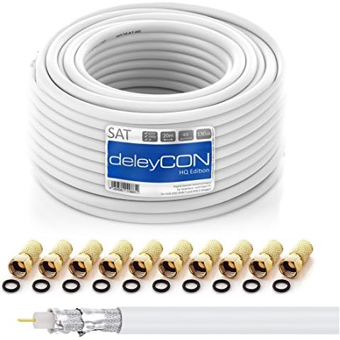 Cable Coaxial SAT deleyCON HQ 20m 130dB Cover