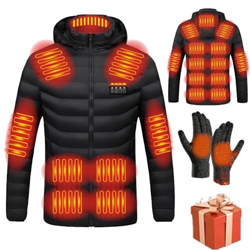 Susenstone Veste Chauffante USB Hommes Femmes Doudoune Manteau Chauffant Électrique