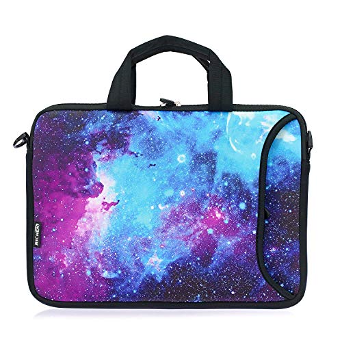 RICHEN 17 inch Laptop Shoulder Bag Carrying Case Computer PC Cover Pouch with Handle Fits 15.6/16/17/17.3/17.4 inch Laptop Notebook (16-17.3 inch, Galaxy)2