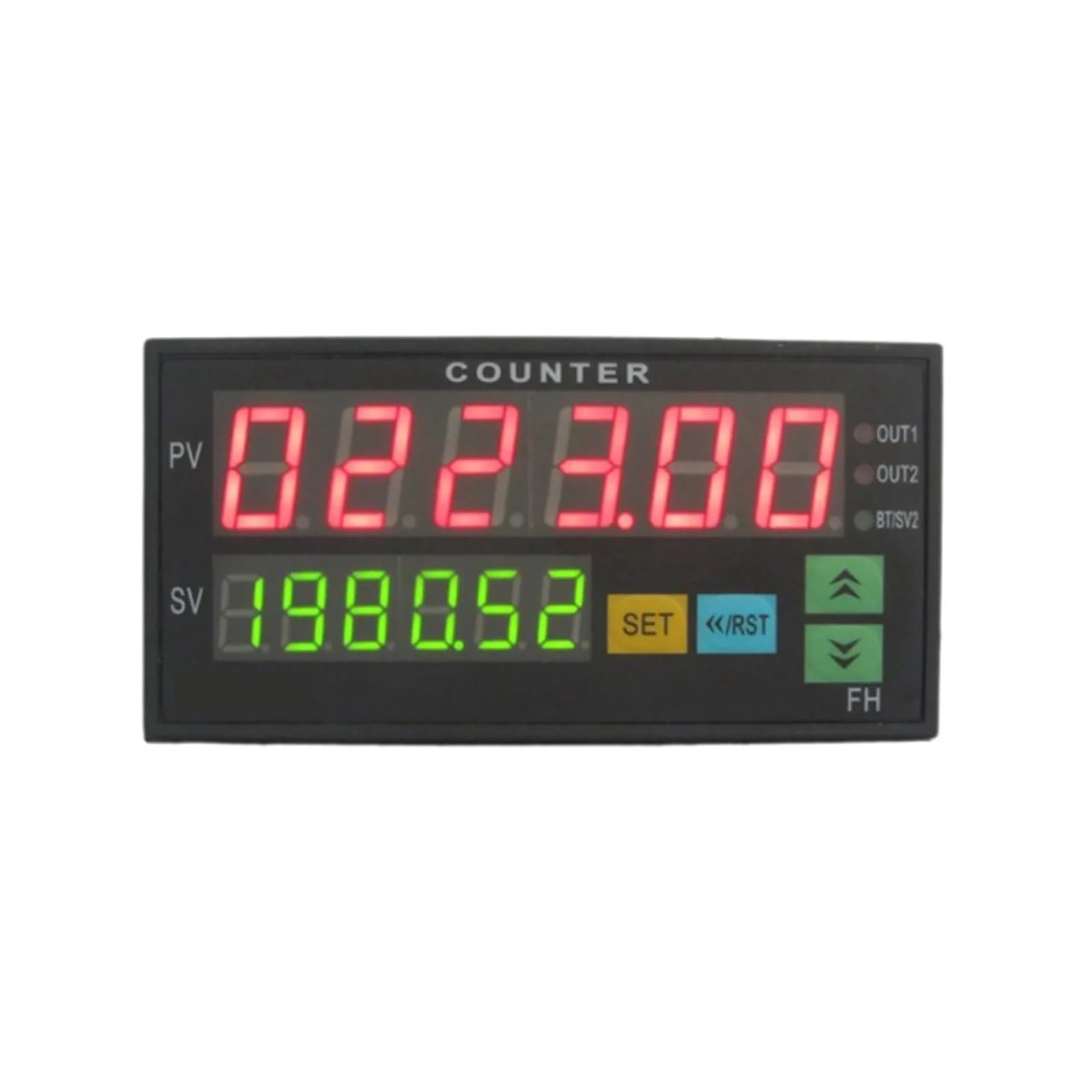 Digitaler Zähler mit zwei Displays, 6-stelliges Dioden-AC/DC-Längenmessgerät, schwarz