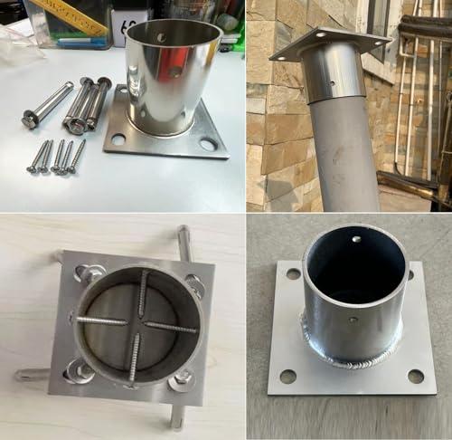 Okrągły wspornik podstawy słupka z fabrycznie zainstalowanym otworem i sprzętem, trwały uchwyt do słupków o średnicy 45 cm, idealny do napraw tarasów i ogrodzeń pergoli