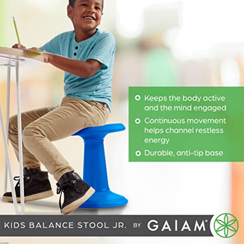 Image of Gaiam Kids Wobble Stool Desk Chair - Alternative Flexible Seating Balance Wiggle Chair | ADHD Sensory Fidget Core Rocker Child Seat Elementary School Classroom Furniture for Student, Toddler, Ages 5-8