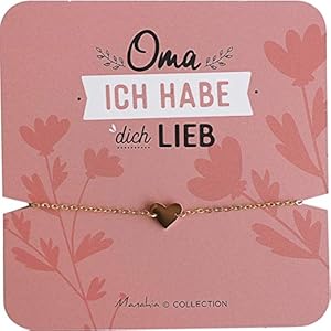 Armband Oma Herz | Edelstahlarmband | Oma ich hab dich Lieb | Ankündigungsarmband Geburt – Oma Geschenk | Hübschen…