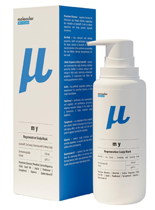 Molecular Trichology Haarmaske Haarspülung Gegen Schuppen - Beruhigt Juckreiz - Haarkur - 150 ml Mi
