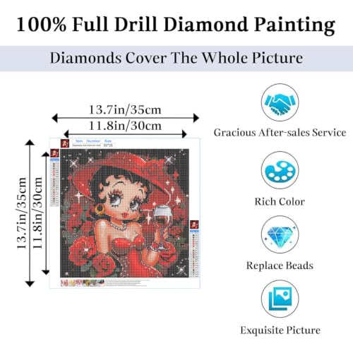 Image of JAKI Diamond Art Painting Kits for Adults,Cartoon Diamond Art for Adults