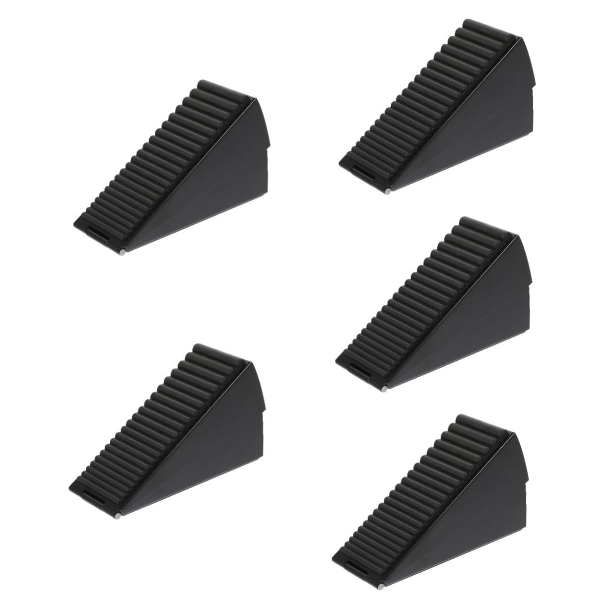 Topes de Puerta, 2 Piezas, Protector Marco, Parachoques, Pared, Tope, Alarma, Corrientes Aire, Hotel, topes sin Perforaciones, Dormitorio(Blackx5pcs,13X8.3X4.8CMx2pcs)