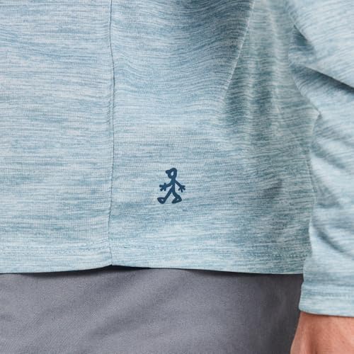 Life is Good Men's Clean Fish More Bass Long Sleeve Sun Crusher Hoodie, Smoky Blue, X-Large3