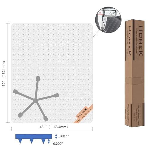 Homek 46” X 60” Clear Carpet Chair Mats thumb #6