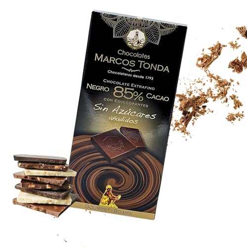 Chocolates Marcos Tonda – Chocolate Gourmet Boama | Chocolate Negro 85% Cacao | Chocolate Sin Azucar Añadido | Chocolates Originales Para Regalar | Desde 1793