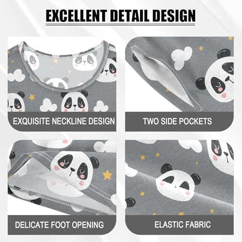 Cute Panda Pajama Set Pajamas Sleepwear Nightwear Loungewear Clothes Set B04041754