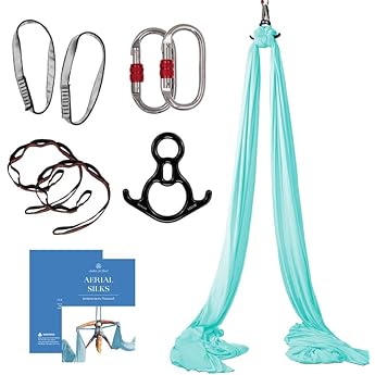 10M Premium Aerial Silks Equipment Yoga Pilates Swing Aerial Yoga Antigravity Hammock Trapeze for Acrobatic Dance,Air Yoga, Aerial Yoga Hammock