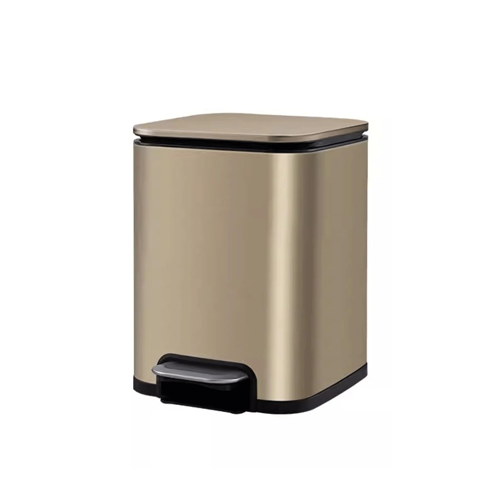 Poubelle de cuisine anti odeur avec couvercle hermétique 8L or