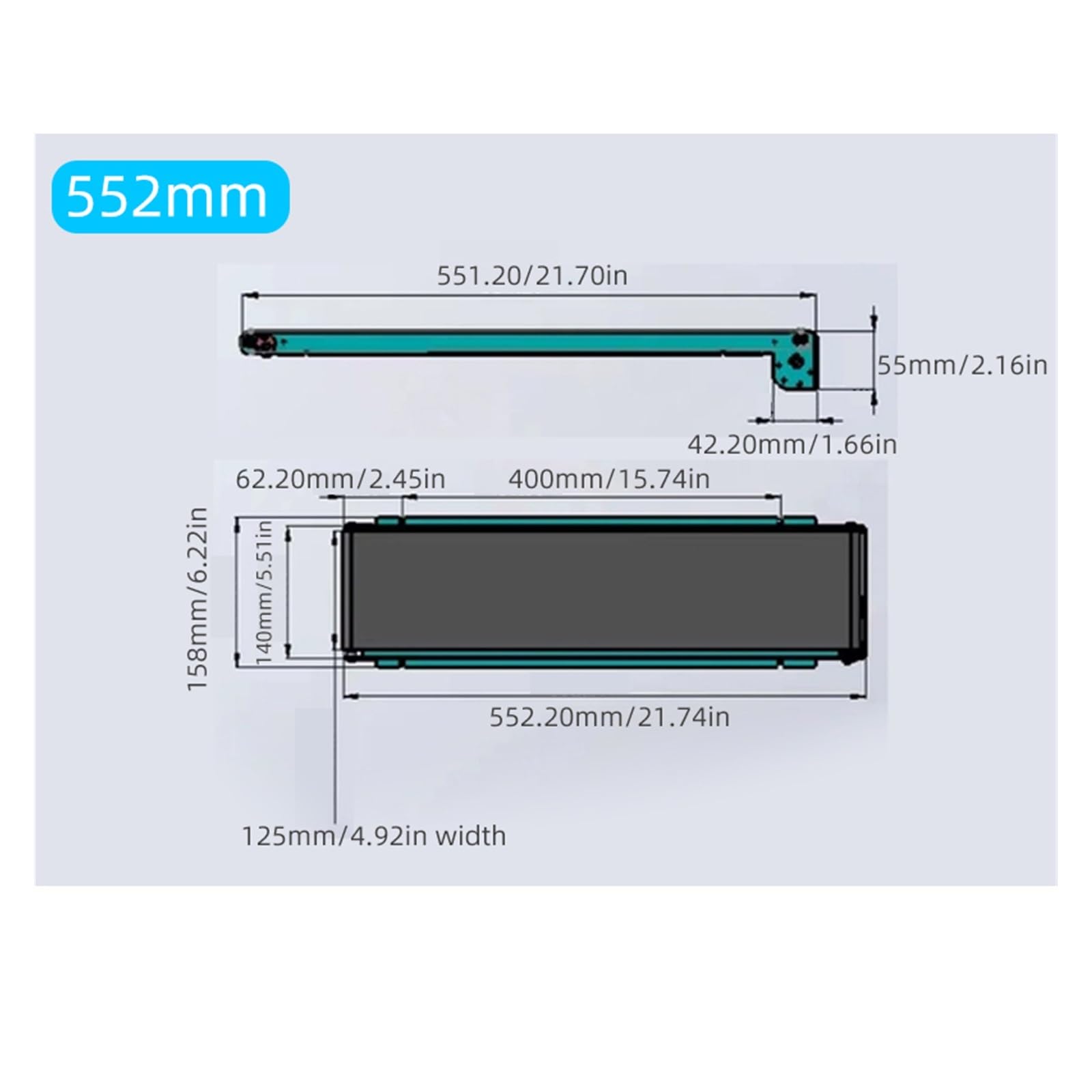 24V Automatico PU Trasportatore Macchina 600mm Cargo Lane Distributore HeavyDuty Canale di Caricamento Efficiente Sistema di Trasporto per Magazzino e Logistica