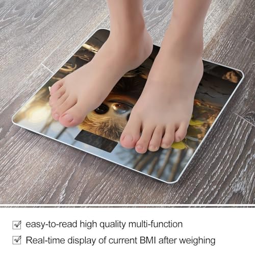 Báscula digital de baño con diseño perezoso de vidrio templado miniatura 5