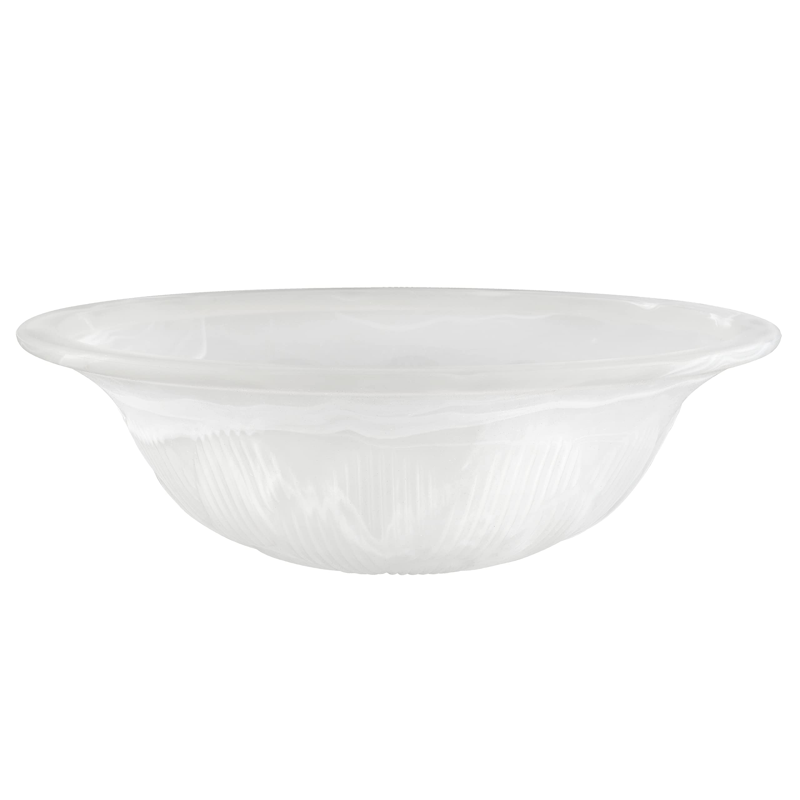 Aspen Creative 25016-65-1, Sıva/Yarı Gömme Montaj Alabaster Cam Gölge, 1/2 inç Orta Delik, 11-3/4" Çap x 3-7/8" Yükseklik