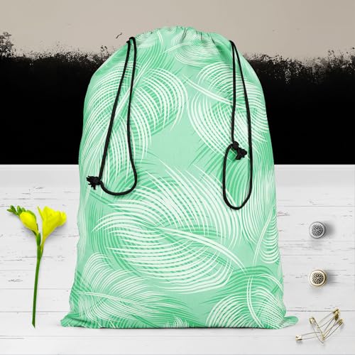 Image of ArtzFolio Spring Leaves D1 | Reusable Sack Bag | Bag for Gym, Storage, Vegetable & Travel