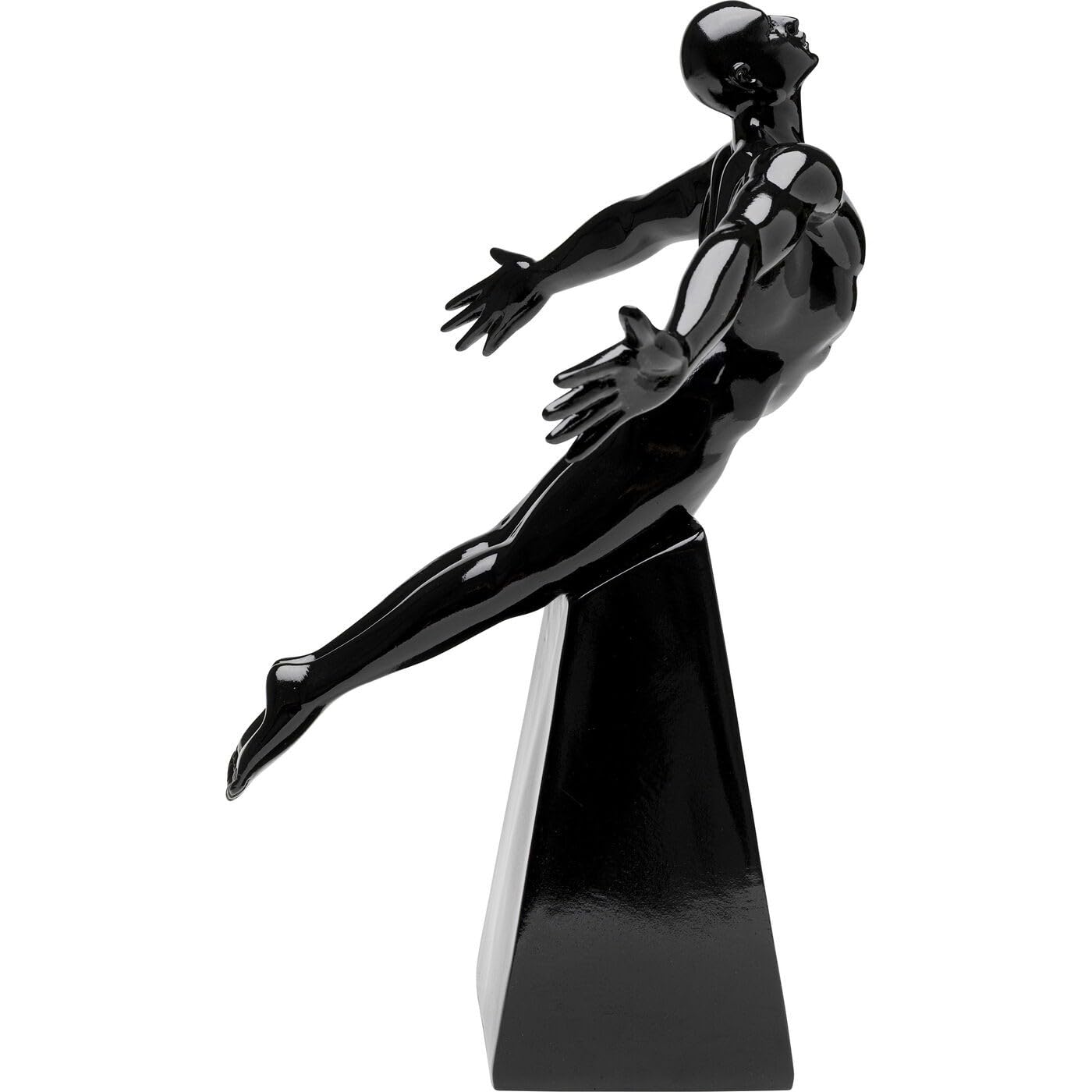 Kare Design Deco Figurine Jumper, Black, 37x32x30cm, Decorative Object, Hand-Painted, Elegant, Modern, Jumper Motif for Shelf Accent, Living Room, Bedroom