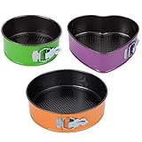 Trenton Gifts Set of 3 Springform Pans with 2 Round and 1 Heart Shaped