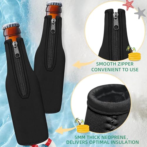 Fundas para enfriar de cerveza de neopreno grueso pack de 24 botellas de 12 oz 6
