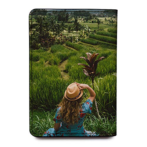 Personalized Passport Holder Travel Wallet PU Leather Vaccine Case Protector Cover Credit Card Slots RFID Blocking Customized for Women and Men Cute2