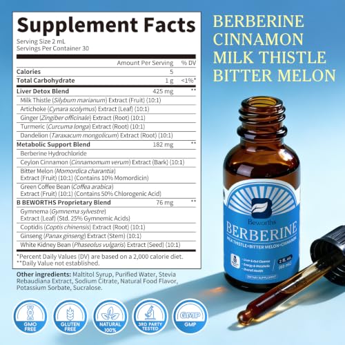B BEWORTHS Berberine Supplement Drops - 10.53 w/ Code + 40% Off Code 373OFHID - image 9