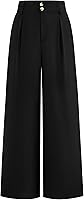 BTFBM Women's High Waisted Wide Leg Pleated Palazzo Pants - Business Casual Office Trousers 2026