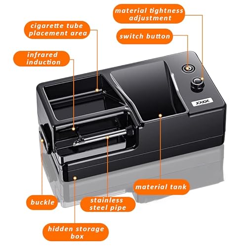 Jouge Automatic Cigarette Rolling Machine Electric Led Intelligent Sensing Tobacco Injector Roller Machine With With Storage Tray Portable For King/Regular Size Tubes 0.31'' 8Mm thumb #1