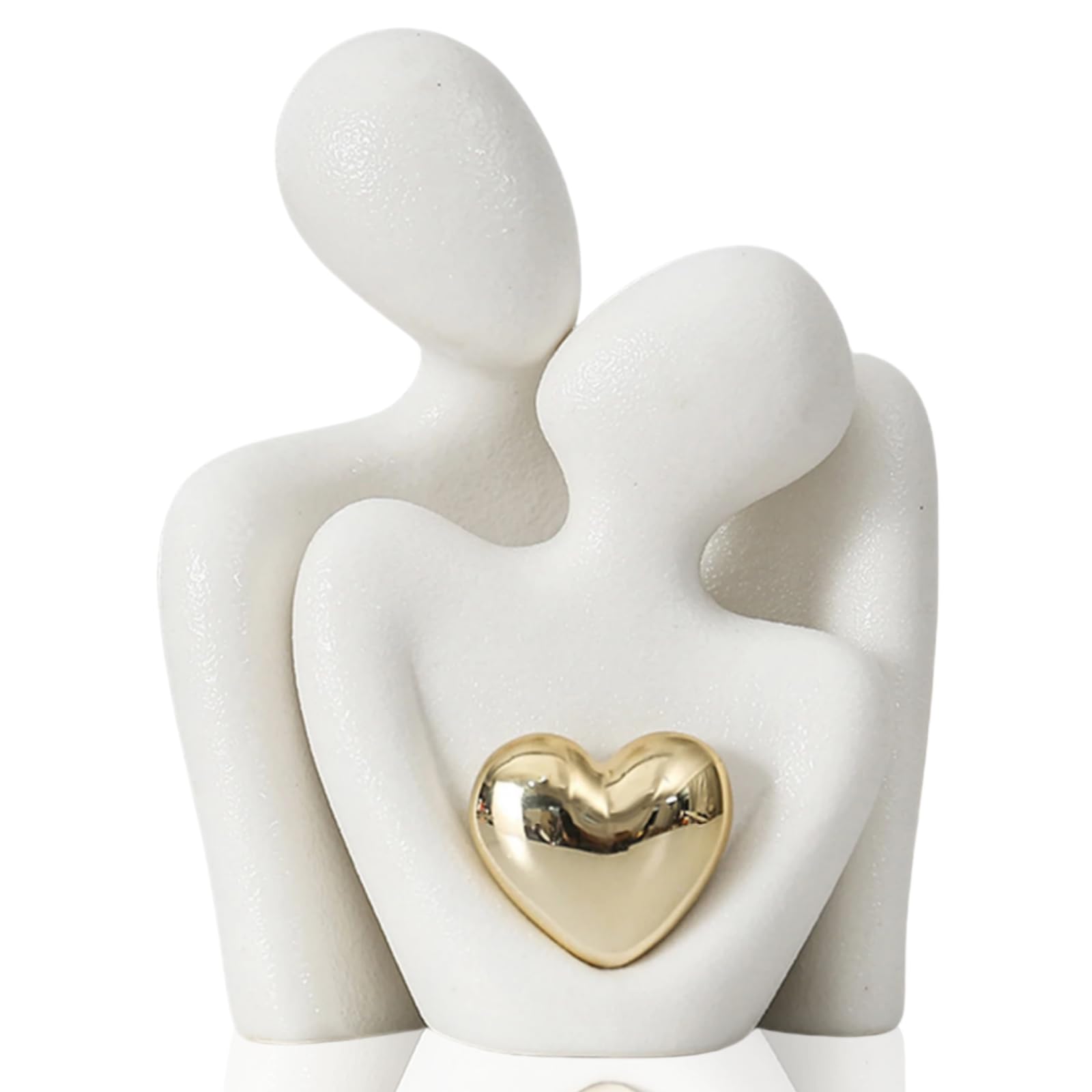 YINGSC Porcelain, Romantic Couple Hugging Statue, Wedding for Couple,Modern Abstract Art Ornaments for Living Room, Ceramic Figurine for Engagement, Valentine's Day, home decor