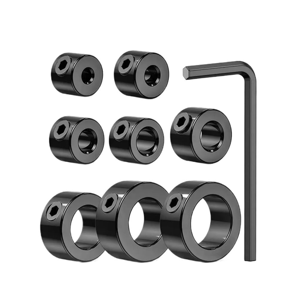 Clamp Collar 1pc Positioner Limit Ring Kit, Adjustable Drill Depth Stop Bit Collar Set, Allen Wrench Tighten Stopper