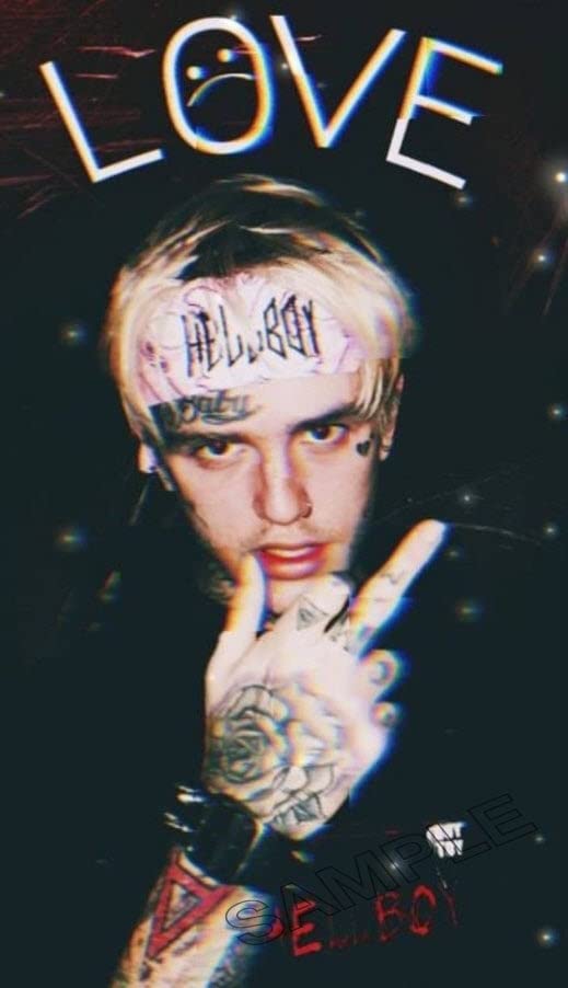 Lil Peep Poster Gustav Elijah Photo Rap Hip Hop Wall Art Picture A4