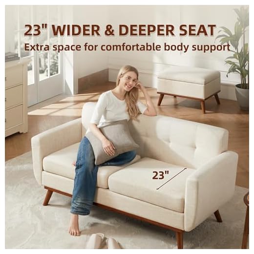 Kingfun Stylish Mid Century Loveseat Sofa