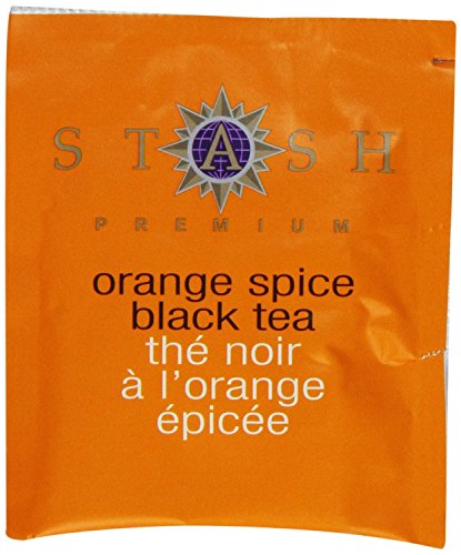 Image of Stash Tea Orange Spice Black Tea 10 Count Tea Bags in Foil (Pack of 12) (packaging may vary) Individual Black Tea Bags for Use in Teapots Mugs or Cups, Brew Hot Tea or Iced Tea