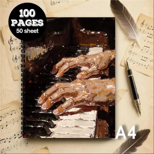 Cuaderno de música A4 con 50 hojas de pentagrama para composición y aprendizaje musical 4