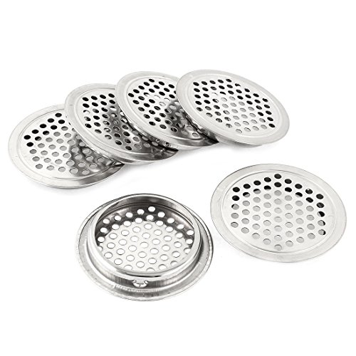 sourcing map - Las salidas de aire de la cocina de acero inoxidable de malla de agujero redondo de 65 mm de diámetro de la lumbrera 6pcs