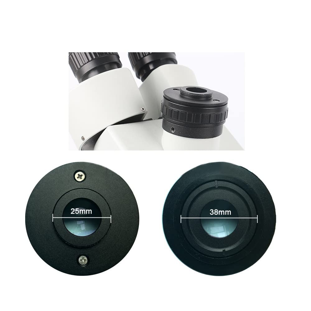Microscopio 0.35x C-Mount Lens CTV 0.35 Adaptador de cámara HDMI for Simul Focal Trinocular Stereo Microscope HDMI VGA Video Camera Adapter Lens(0.35X and 0.5X)