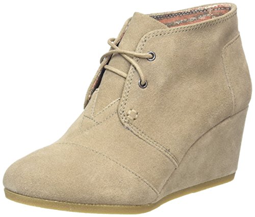 TOMS Desert Wedge Taupe Suede Boot 10006257 Womens 11