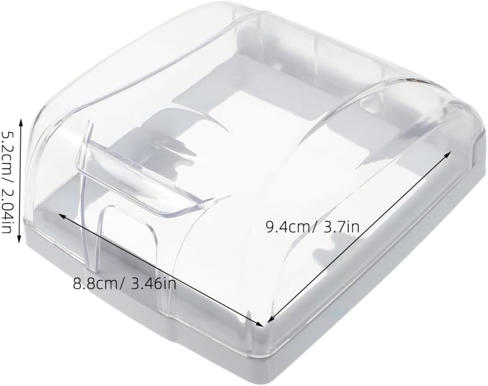 Angoily Waterproof Doorbell Cover 5.11X4.25X2.04In Transparent Outdoor Doorbell Protector Weatherproof Rainproof Splashproof Cover for Wireless Button Home and Commercial Use