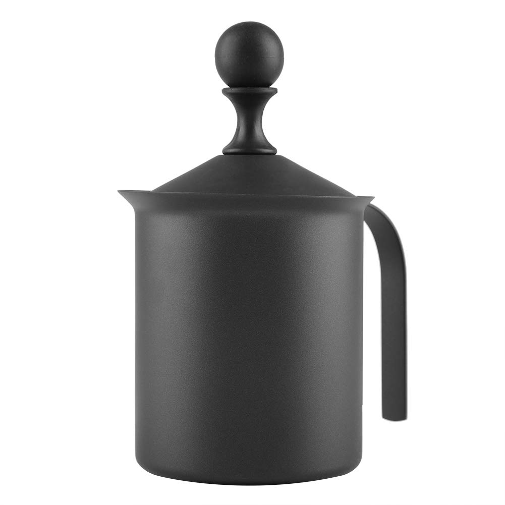 Strumento manuale per la decorazione di cappuccino e caffè, a doppia rete, per montalatte, in acciaio inossidabile (800 ml)