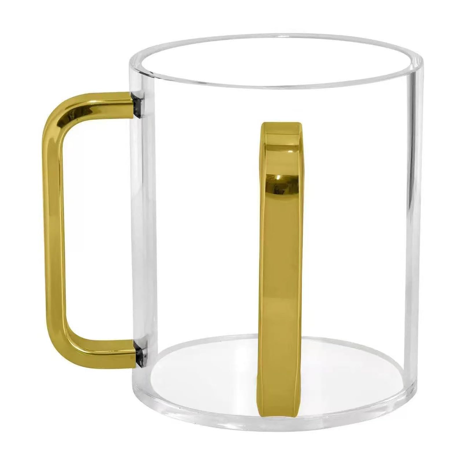 dijiusidy Netilat Yadayim Cup Withdual Handles Dual Handle for Judaica Washing Acrylic Washing Cup Withdual Handles Made of Acrylic Judaica Durable and Sturdy Base, Gold