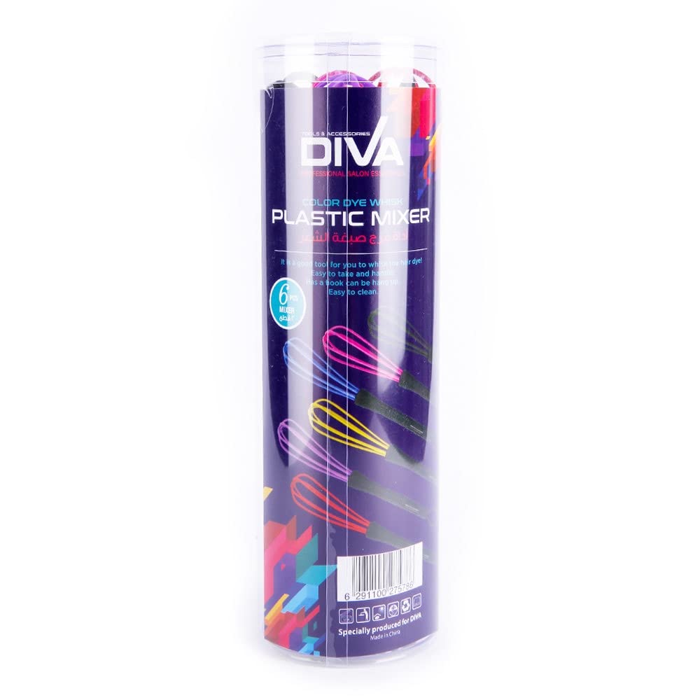Diva COLOR DYE PLASTIC MIXER, 6PCS/BOX