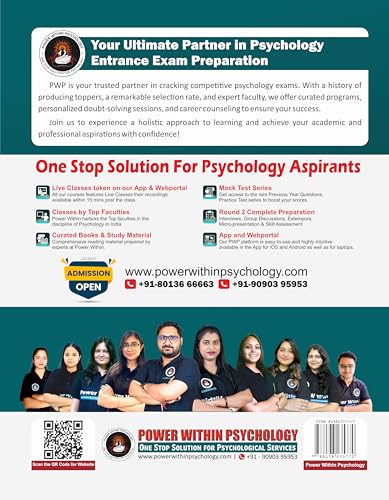 Image of UGC NET JRF Psychology Paper 2 Question Bank 2026 | 1500+ MCQs Bank with OMR Sheets | Free CBT Mode Online Access | Achievers Series by Power Within Psychology