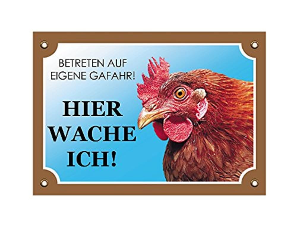 Nobby Warning Sign Chicken Yellow 12 x 3.5 cm