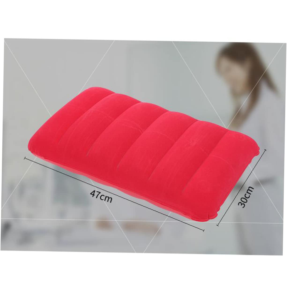 BESPORTBLE Ergonomic Inflation Cushion 2 Pcs Portable Camping Pillow Waist Cushion for Office Travel Nap Outdoor Use
