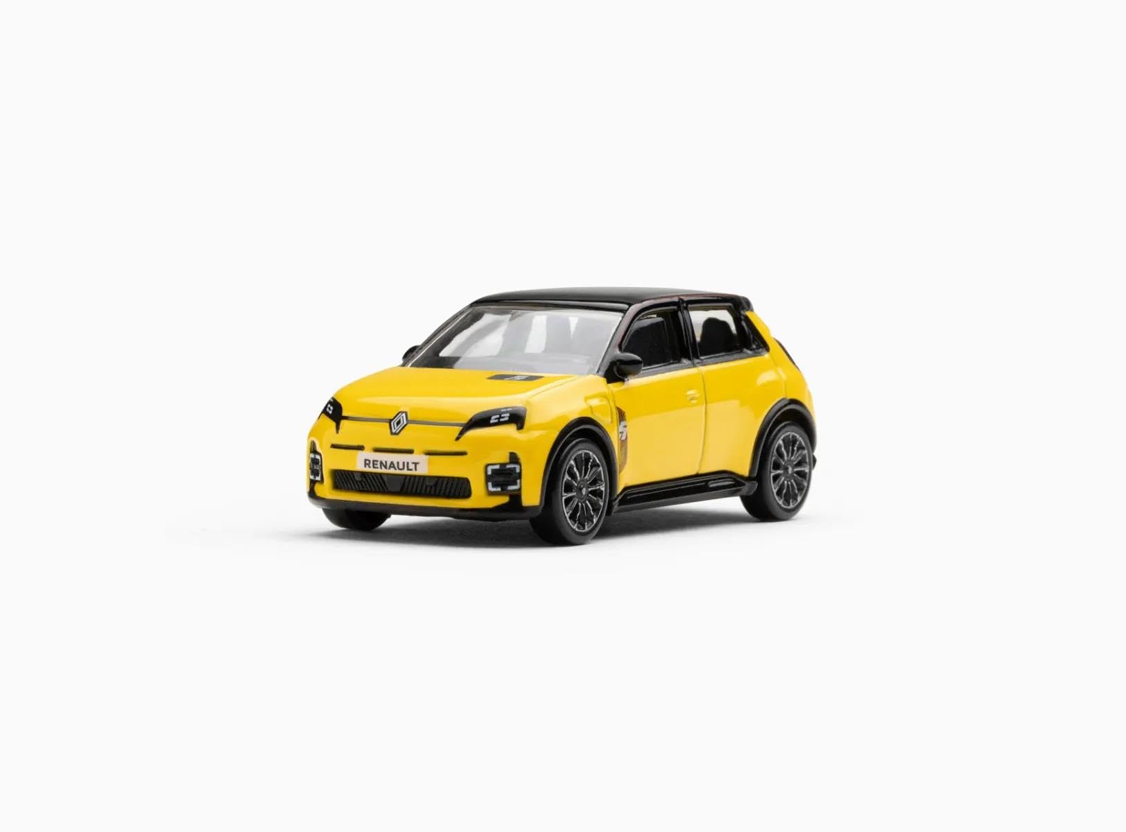 Renault 5 E-Tech Yellow 1:64 Scale Model Car Black Roof Miniature Genuine