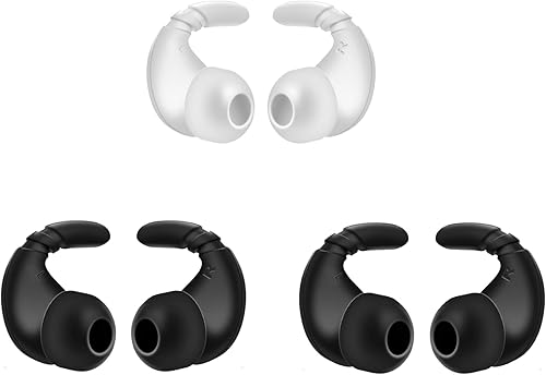 Auriculares deportivos con puntas de alas antideslizantes de gel de silicona para la mayoría de agujeros interiores de auriculares de 0.157 in a